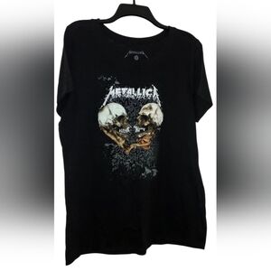 Metallica Dual Skull Black T Shirt